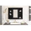 Armoire à pharmacie, armoire de rangement murale pour salle de bain, armoire murale moderne avec miroir, armoire à miroir avec 6 tablettes ouvertes (meuble-lavabo non inclus)