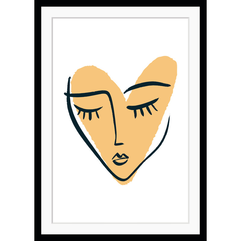 Face And Heart - Single Picture Frame Print