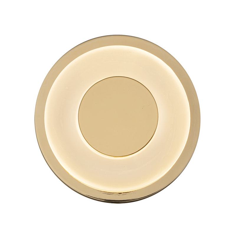 Stephord 1 - Light LED Flush Mounted Sconce, Frosted Glass, Gold, White
