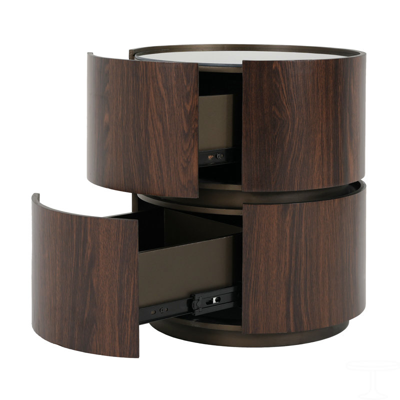 Double-Layer Storage Round Side Table