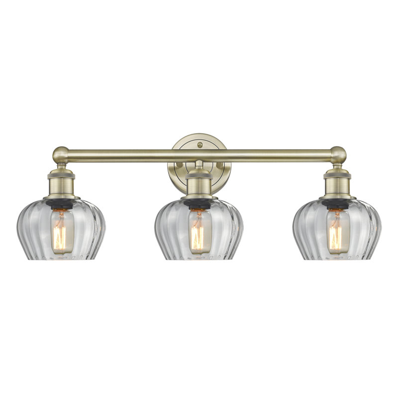 Noille 3 - Light Dimmable Vanity Light, Clear, Antique Brass