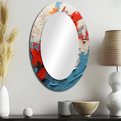 Spirale Chaos Collages Unleashed II - Miroir mural ovale blanc