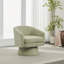Fauteuil demi-tonneau rotatif contemporain à 360 ° en chenille avec rembourrage moelleux pour le salon et le bureau