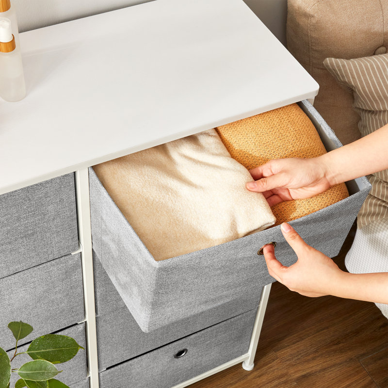 Commode double 8 tiroirs 31,5 po Gehl, Gris clair