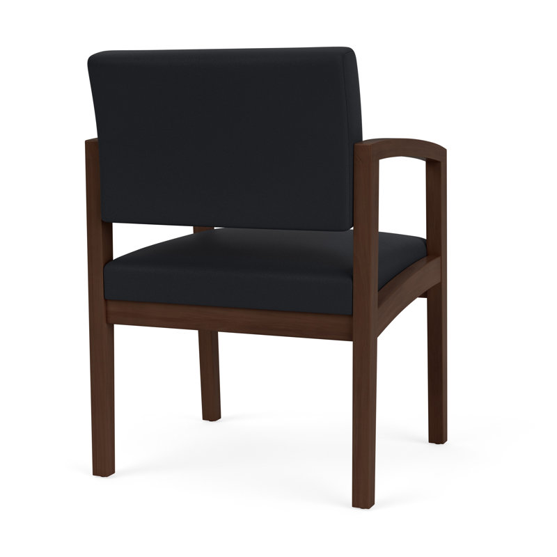 Chaise en bois Lenox, Noyer Riftwood, Noir Modena