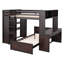 Lit mezzanine double avec lit simple autoportant, tablettes, bureau et garde-robe espresso-1922312100-1922312103