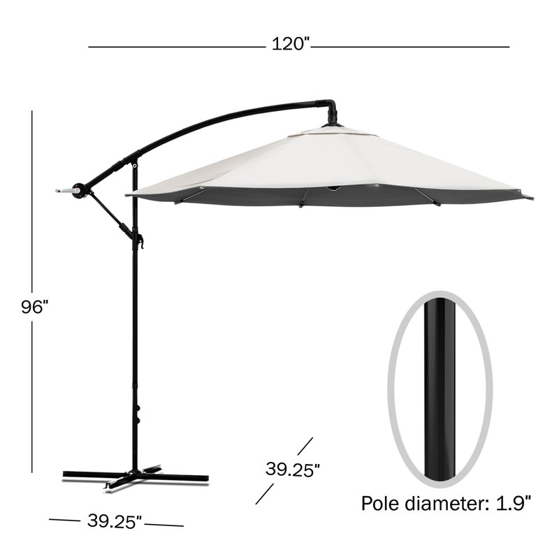 Parasol de jardin Pure Garden, Brun clair