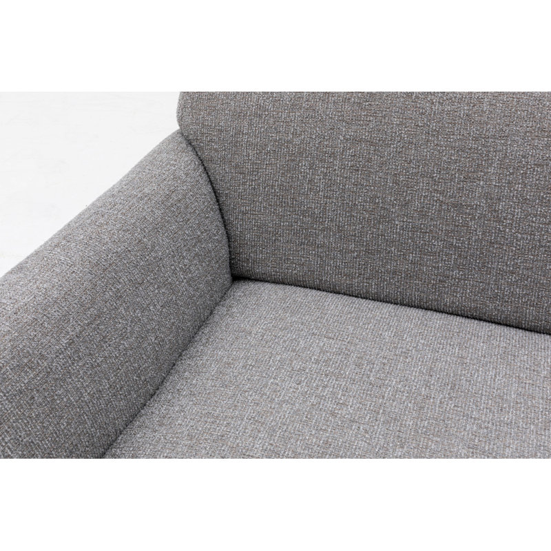 Canapé rembourré 87,8 po Jamie-John, 100 % polyester gris clair