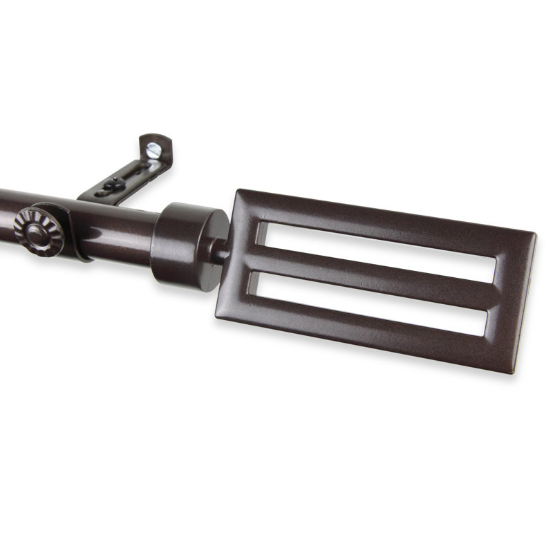 Tringle à rideaux simple Sterling, 28 po - L 48 po, Cacao