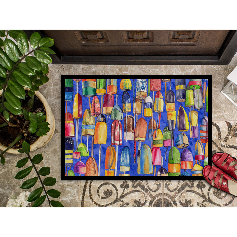 Tapis d'intérieur antidérapant Tatums Lobster Bouys, Rectangle 2 pi x 3 pi