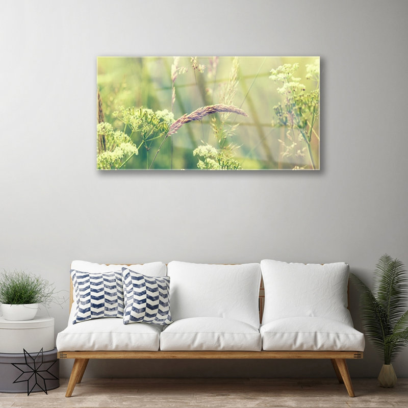 Floral Wild Plants - No Frame Print on Glass