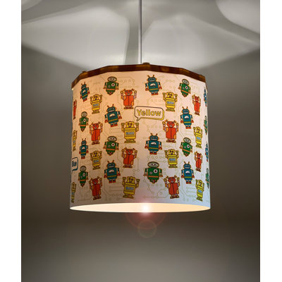 Samrat 25cm H Polypropylene Drum Pendant Shade ( Spider )
