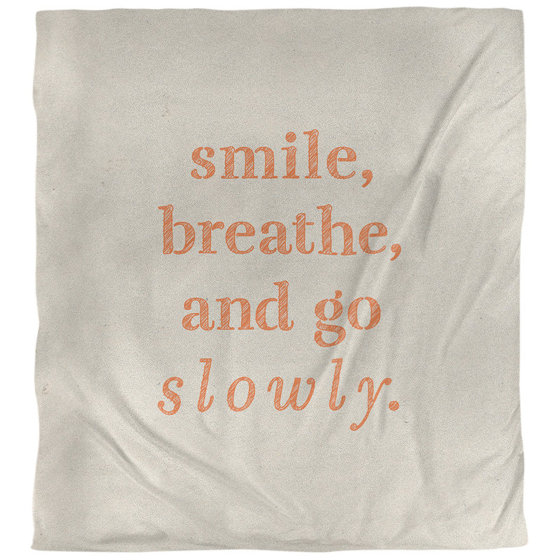 Housse de couette simple go quote lente, Housse de couette pour très grand lit, Blanc / orange