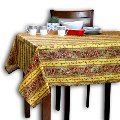 Nappe rectangulaire en coton lavable résistante aux taches
