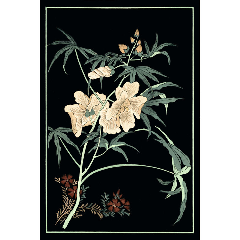Midnight Floral II - Wrapped Canvas Print, 122cm H x 81cm W