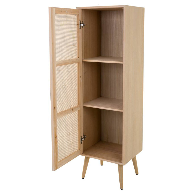 Waroona 1 Door Solid + Manufactured Wood Wardrobe