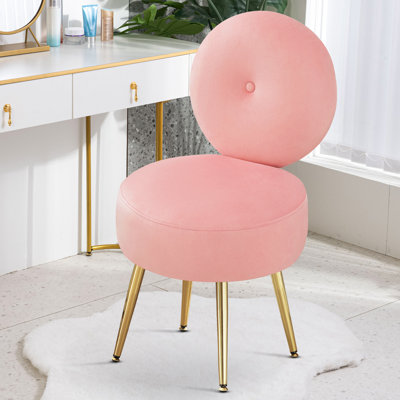 Noehly Upholstered Velvet Accent Stool Vanity Chair by Mercer41