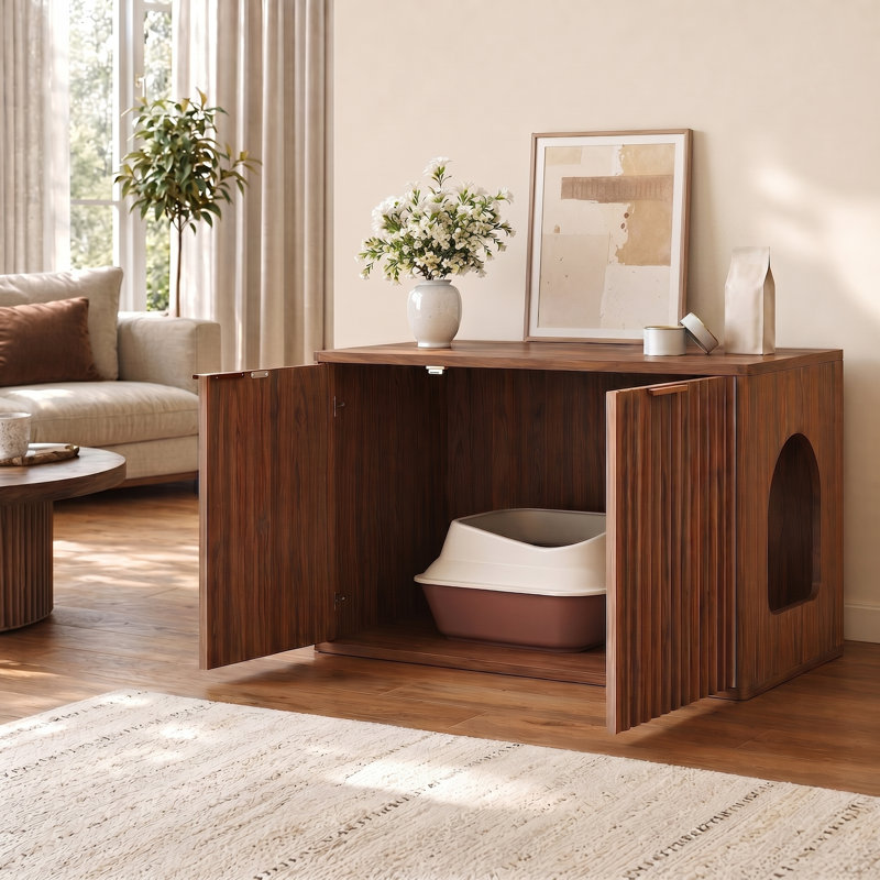 Meuble pour litière 31,5 "en noyer