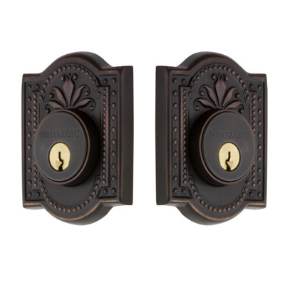 Nostalgic Warehouse Meadows Plate Double Cylinder Deadbolt