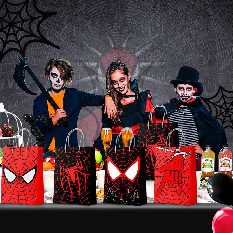 Spiderman Party Bags with Handles, 24 Pcs Spiderman Gift Bag