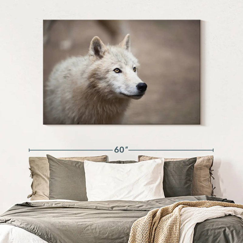 Arctic White Wolf, 34" H x 51" W