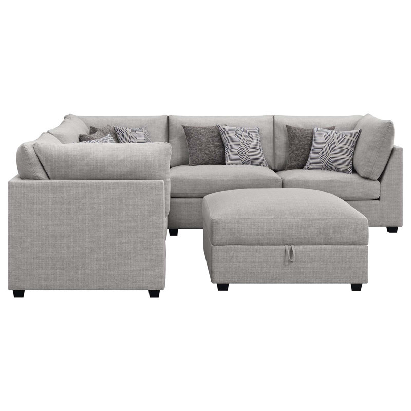 Canapé modulaire moderne avec repose-pieds avec rangement