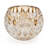 Shiny Light Amber Oval Cutout Text Glass, Set Of 4, Perfect For Adding Elegance And Style To Any Table Setting