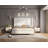 Crofford King Size Modern Corduroy Upholstered Bed with 65'' Tall Headboard & Solid Wood Legs, White-9268978-14536593