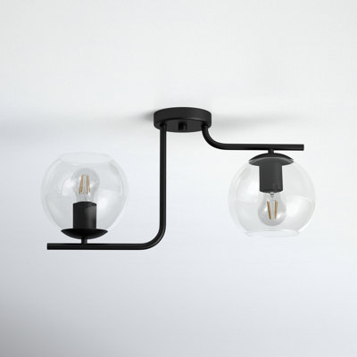 Beecher 2 Light Glass Semi Flush Mount