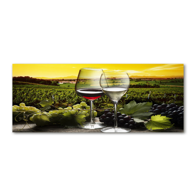 Wine and grapes 1 Piece Wall Art on Canvas