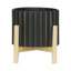 Pot à fleurs en céramique avec support - pot en grès cannelé et base en bois de pin, support à plante décoratif moderne.-327380514