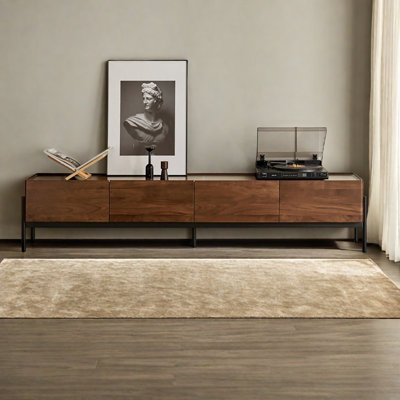 Modern Simple Style Black Walnut TV Stand