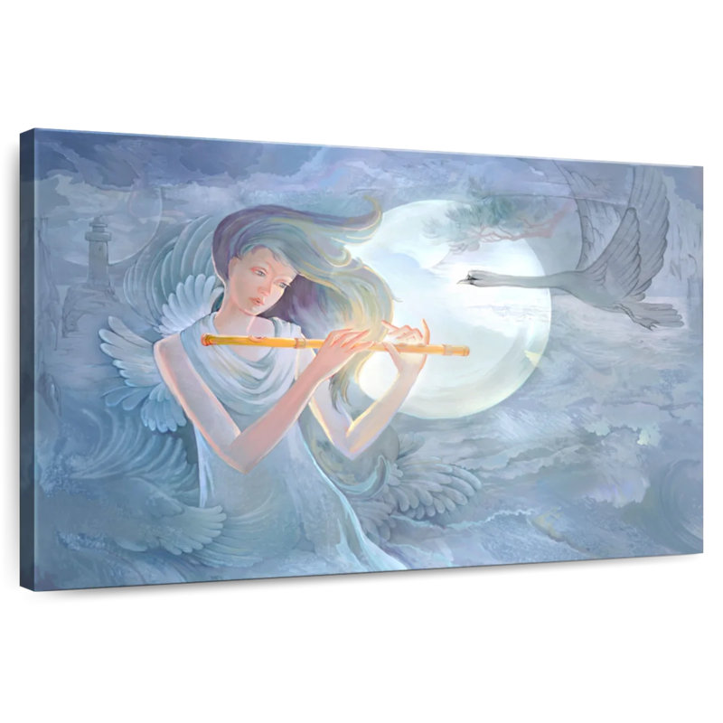 Abarca Flute Lady, 24" H x 36" W