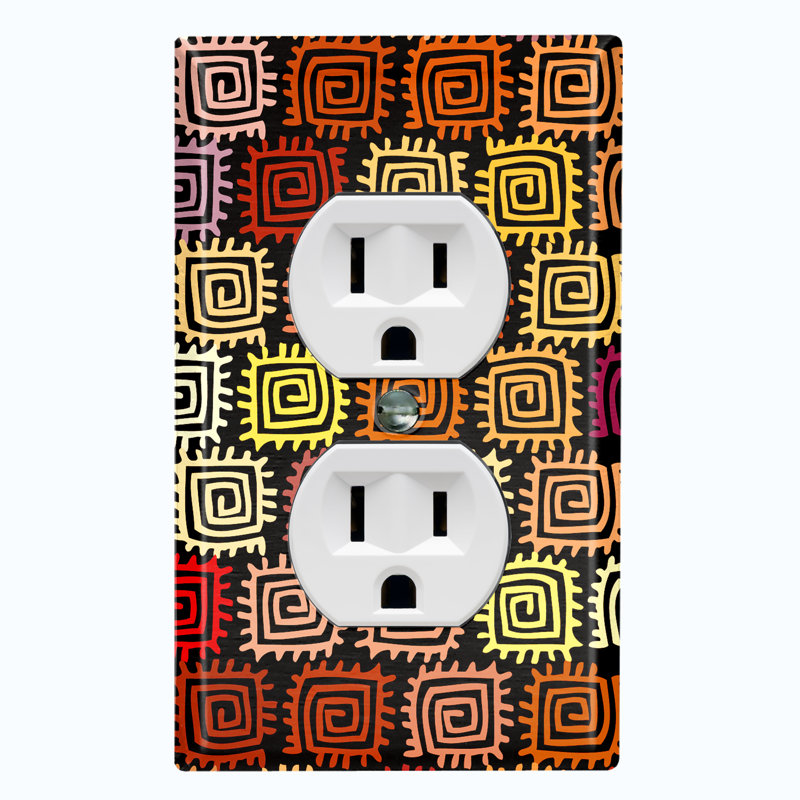 Patterned 1 - Gang Toggle Light Switch Standard Wall Plate