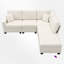 Canapé modulaire rembourré 5 pièces avec repose-pieds-574894298