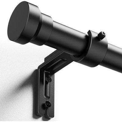 1 Inch Heavy Duty Adjustable Curtain Rod 32-118 Inch, Modern Window Treatment Rod with Easy Installation