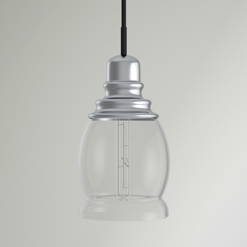 Luminaire suspendu à 1 lumière Ariton, Chrome