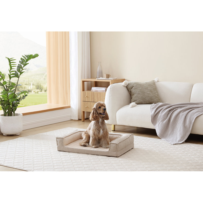 Lit pour animaux en mousse à mémoire de forme Arlee Home & Pet Thermatec Cooling Mod, H 6 po x l 30 po x P 20 po, Tanné