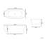 Sybil 750mm x 160mm Freestanding Soaking Acrylic Bathtub