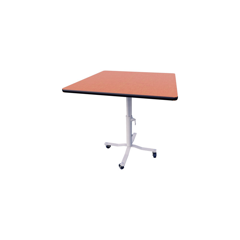 Table basse mobile E-Z Tilt, H 42 po x L 42 po x l 42 po, Brun