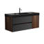 Meuble-lavabo mural moderne avec lavabo intégré et rangement spacieux