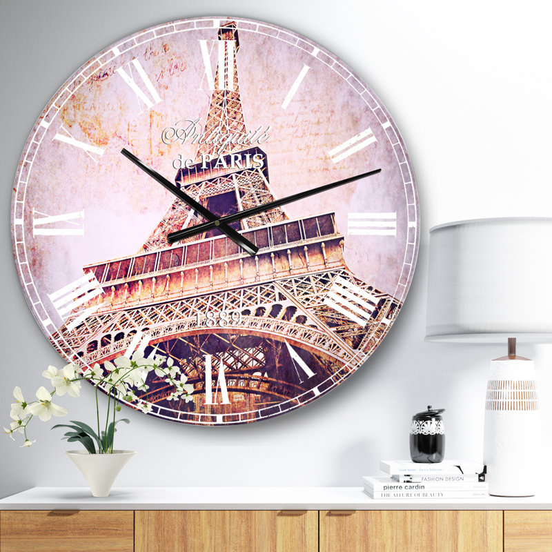 Horloge murale Paris, Tour Eiffel, Paris, Moyen