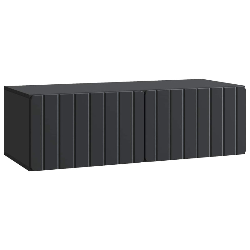 Unfinished TV Stand, Black, 30cm H x 98cm L x 41cm W