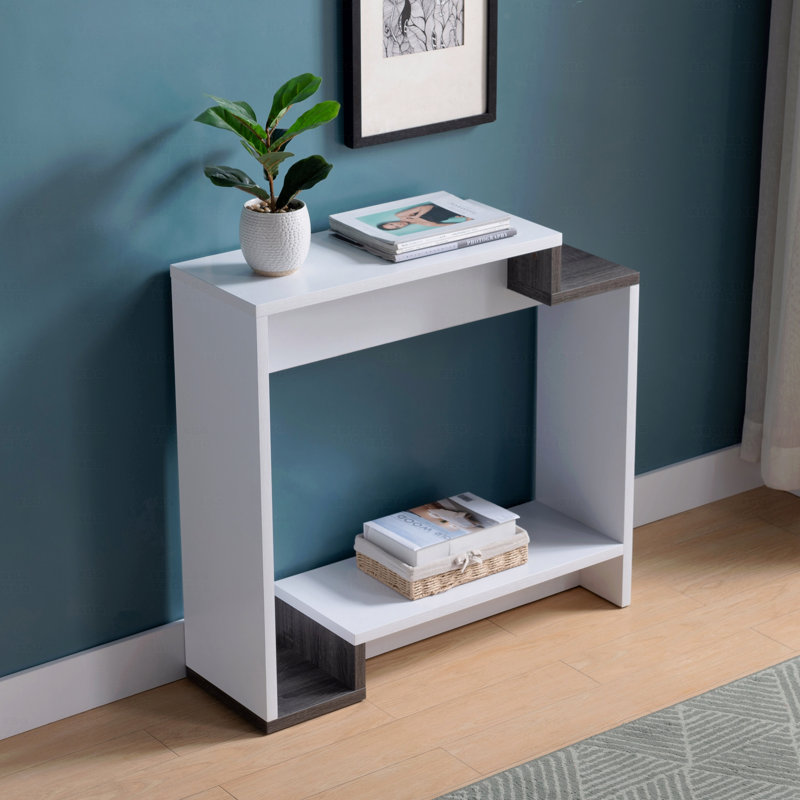 Console blanche et grise contemporaine