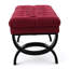 Rouge sophistiqué avec un revêtement luxueux et des détails de coutures en diamant, superbe banc, siège confortable capitonné