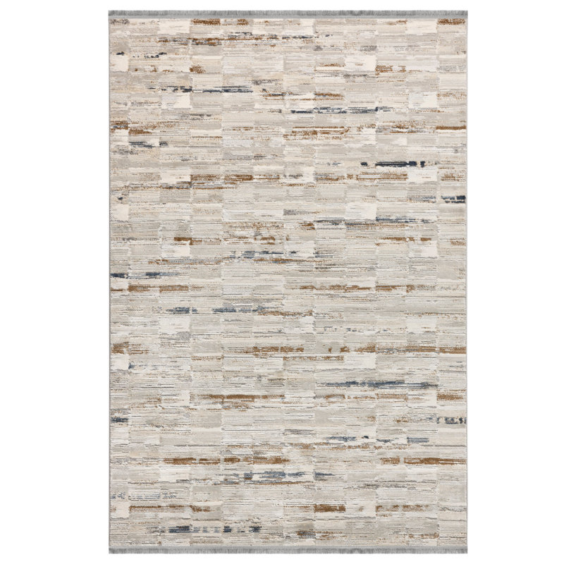 Auryon Beige/Brown Indoor/Outdoor Rug, Rectangle 100 x 200cm
