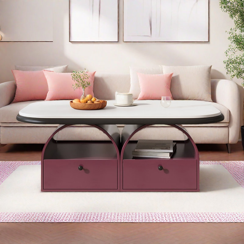 Petite table basse Cream Wind, Mauve