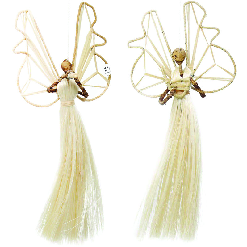 9'' Handmade Fabric Angel Hanging Figurine Ornament