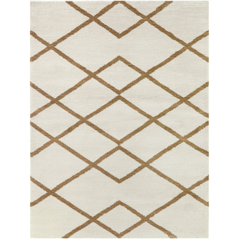 Christine Rust Diamond Geometric Area Rug, Rectangle 5'3" x 7'