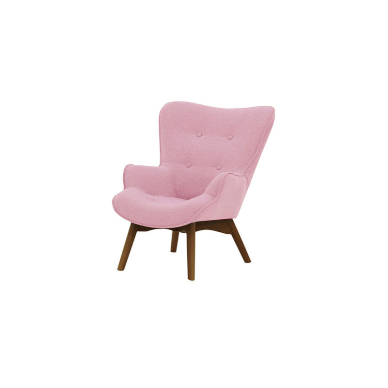 Wimbled Children's Club Chair, Pink/Dark Oak